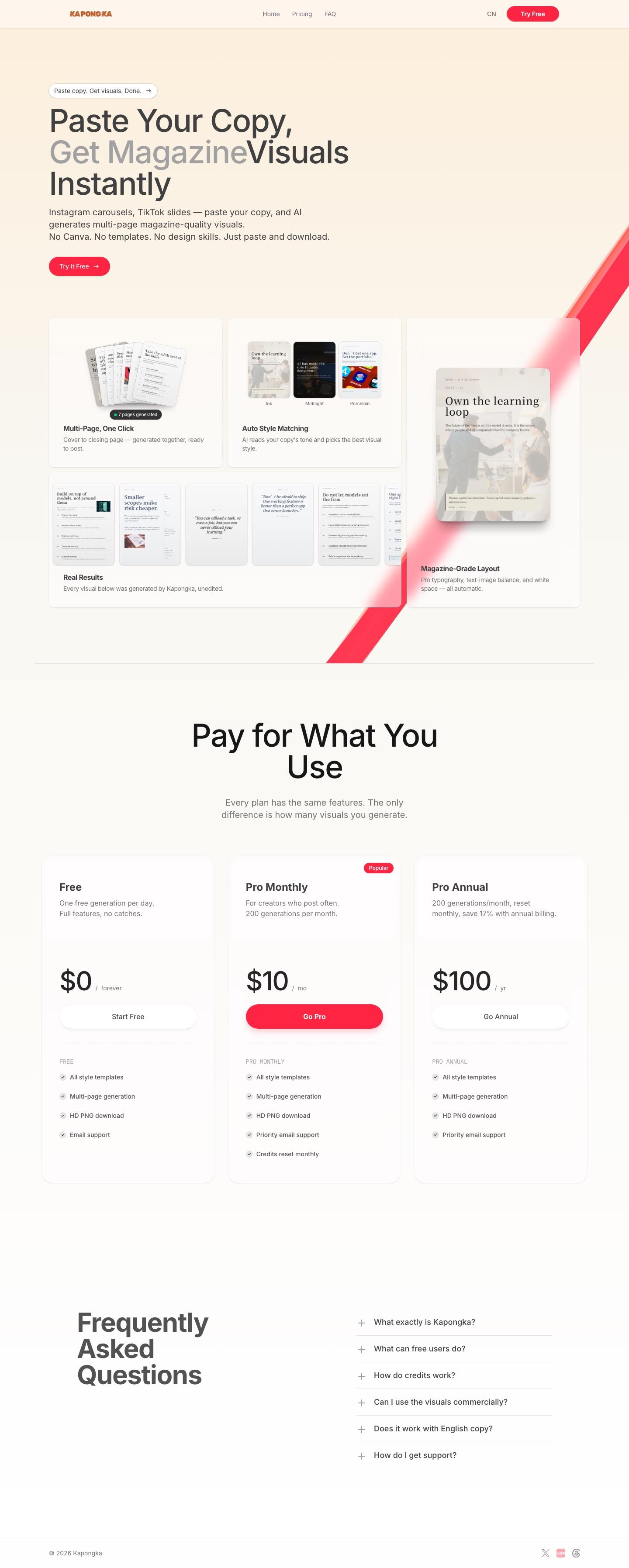 Kapongka website